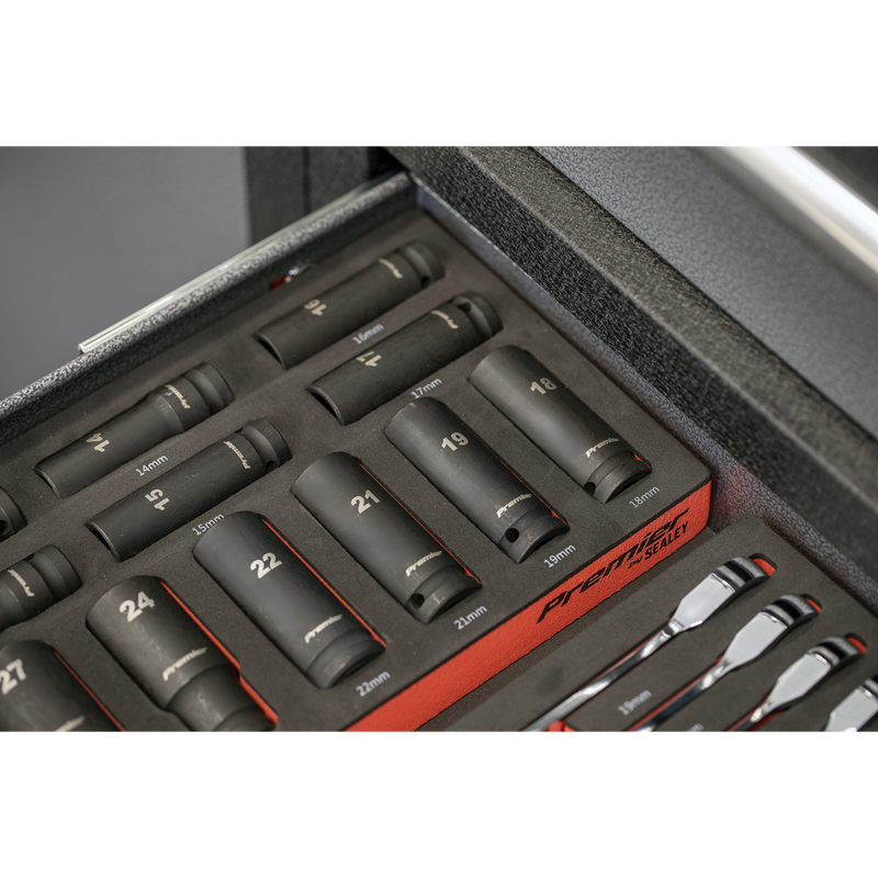 Sealey Premier Impact Socket Set 22 Piece 1/2" Drive with Tool Tray TBT46