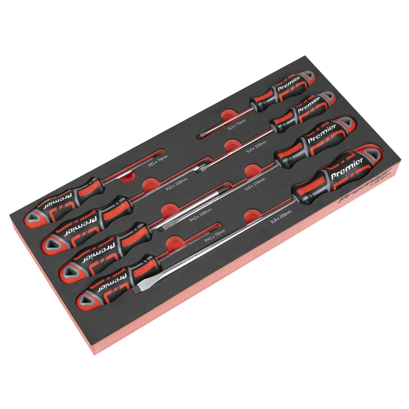 Sealey Premier Screwdriver Set TBT53 8 Piece with Tool Tray