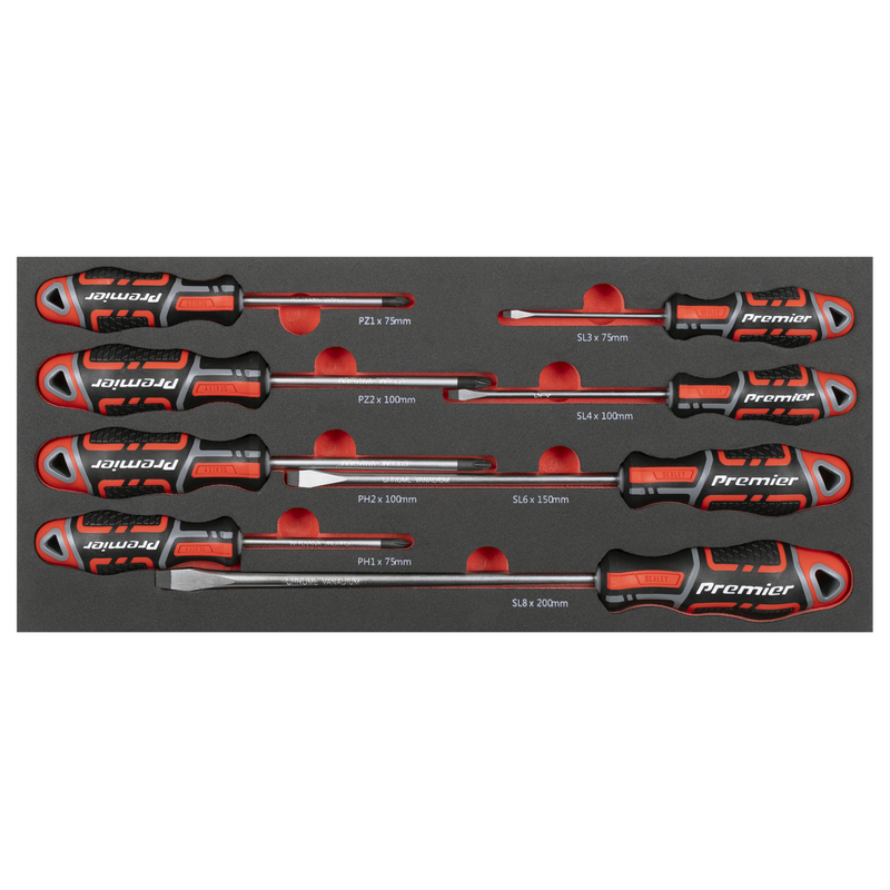 Sealey Premier Screwdriver Set TBT53 8 Piece with Tool Tray