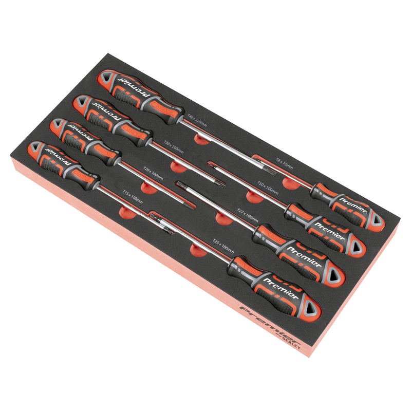 Sealey Premier Screwdriver Set TBT55 8 Piece with Tool Tray