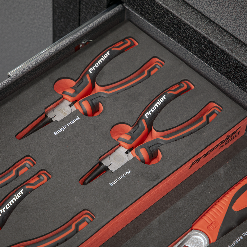 Sealey Premier Circlip Pliers Set 4 Piece with Tool Tray 19-60mm Capacity
