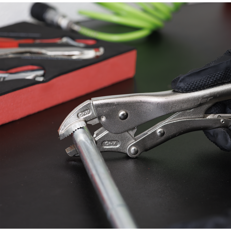Sealey Premier Locking Pliers & Adjustable Wrench Set 4 Piece
