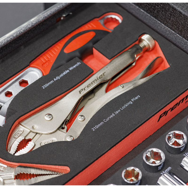 Sealey Premier Locking Pliers & Adjustable Wrench Set 4 Piece