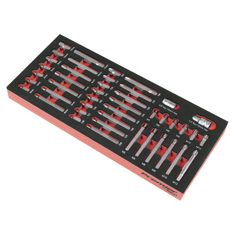 Sealey Premier Bit Set 44 Piece TBT60 with Tool Tray