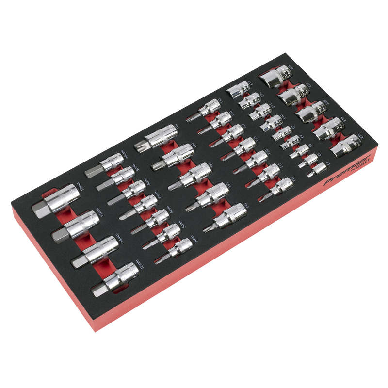 Sealey Premier Socket Bit Set 37 Piece with Tool Tray TBT61