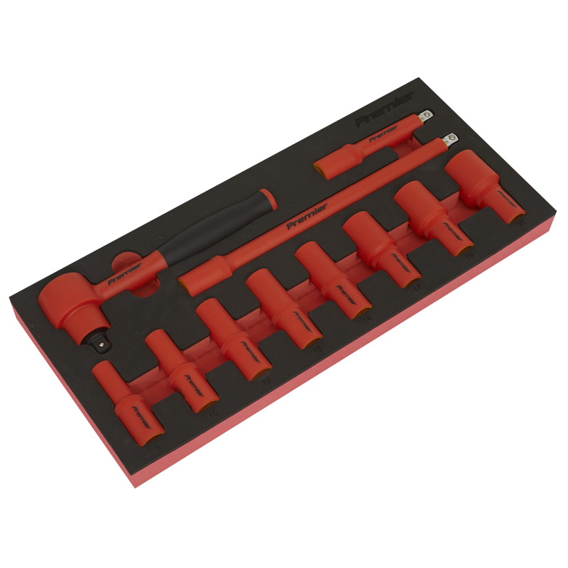 Sealey Premier Insulated Socket Set 11 Piece 3/8" Drive VDE Approved