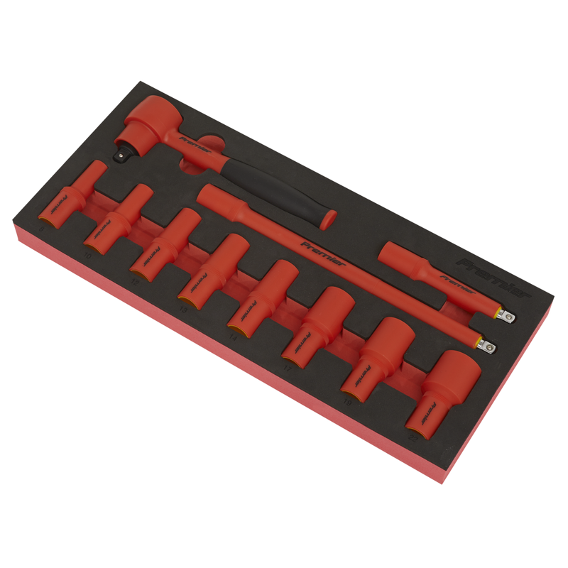Sealey Premier Insulated Socket Set 11 Piece 3/8" Drive VDE Approved