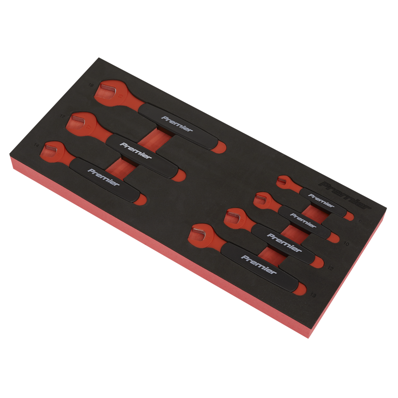 Sealey Premier Insulated Open-End Spanner Set 7 Piece - VDE Approved