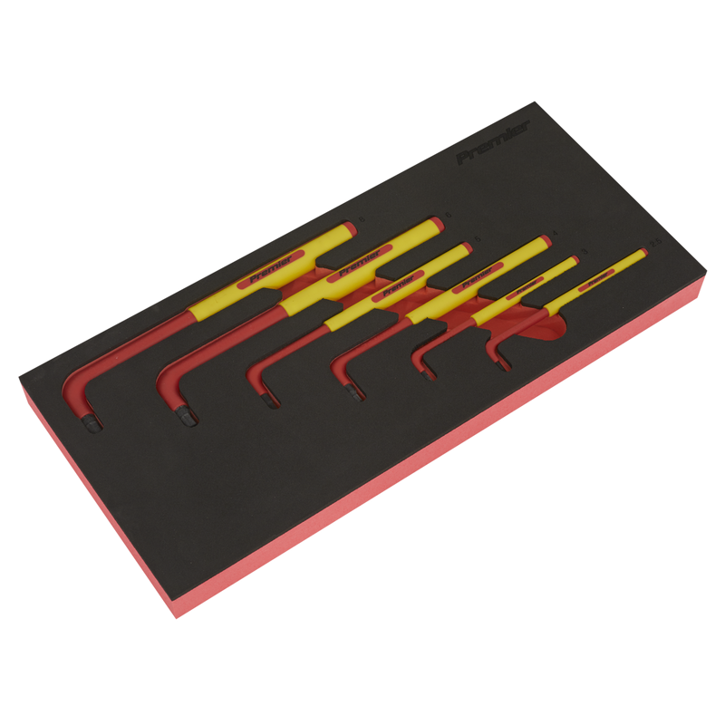 Sealey Premier Insulated Hex Key Set 6 Piece - VDE Approved 2.5-8mm