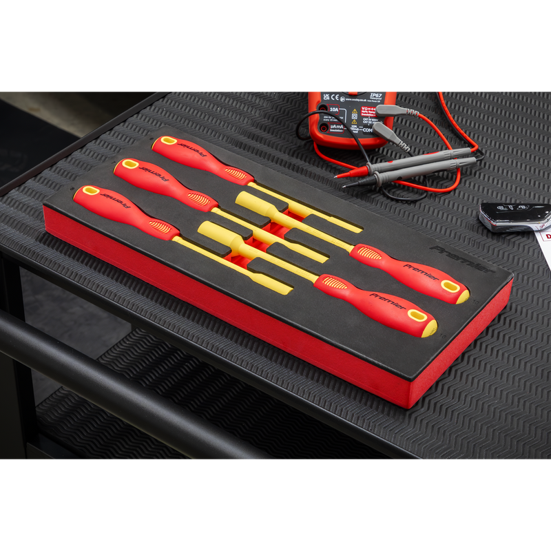Sealey Premier Insulated Nut Driver Set 5 Piece - VDE Approved 125mm