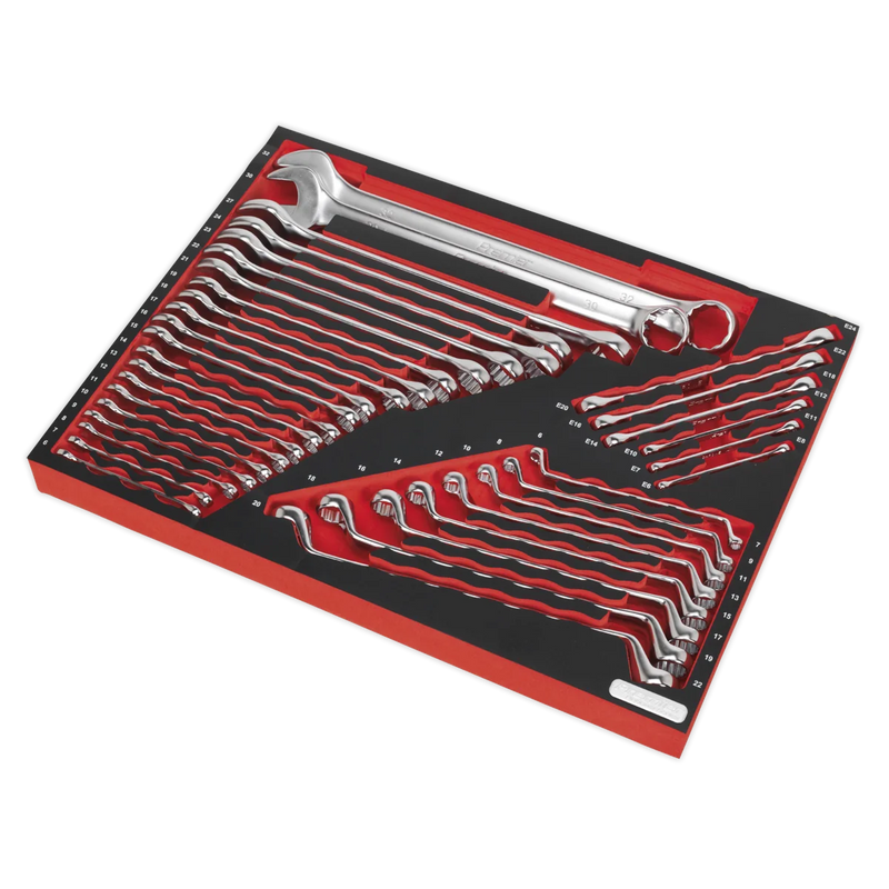 Sealey Premier Platinum Spanner Set 35 Piece with Tool Tray