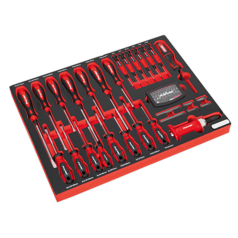 Sealey Premier Platinum Screwdriver Set 72 Piece with Tool Tray TBTP04