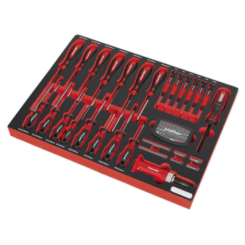 Sealey Premier Platinum Screwdriver Set 72 Piece with Tool Tray TBTP04