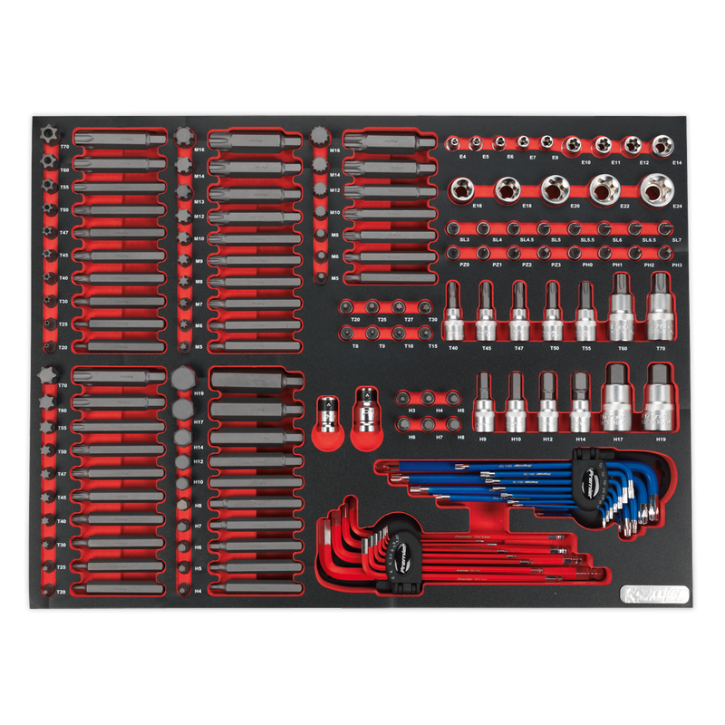 Sealey Premier Platinum Bit & Socket Set 177 Piece with Tool Tray TBTP07