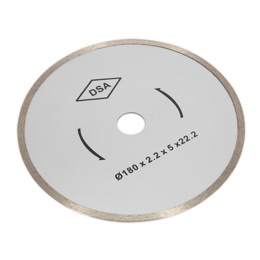 Sealey Blade for TC180 180mm Continuous Rim Diamond Cutting