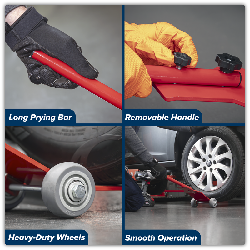 Sealey Long Tyre Jack TJ02 80kg Capacity