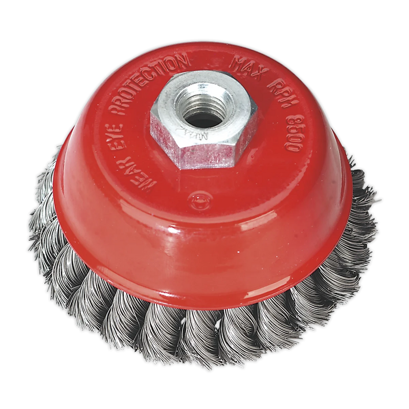 Sealey 100mm Twist Knot Wire Cup Brush M14 x 2mm