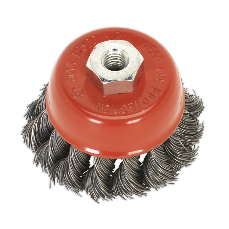 Sealey Wire Cup Brush 65mm M10 x 1.25mm 12500rpm