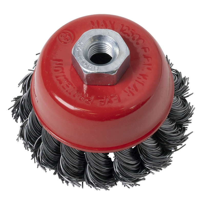 Sealey Wire Cup Brush 65mm M10 x 1.25mm 12500rpm