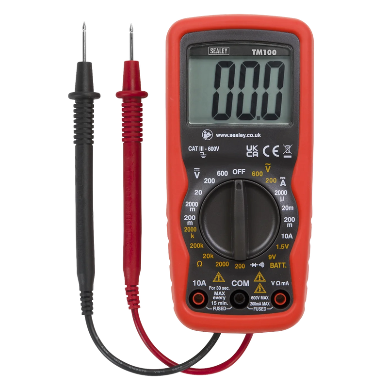 Sealey 6-Function Digital Multimeter TM100 600V AC/DC