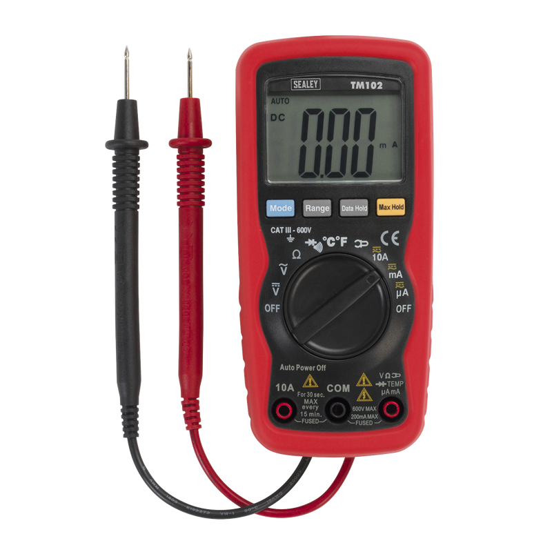 Sealey 8-Function Digital Multimeter TM102 600V AC/DC