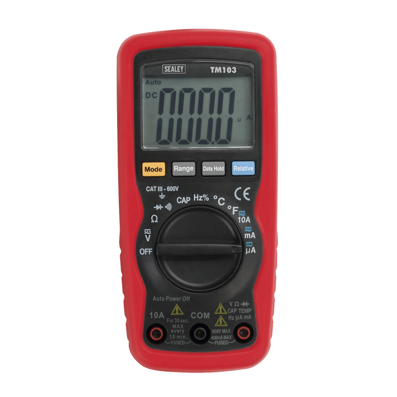 Sealey 11-Function Digital Multimeter TM103 600V AC/DC