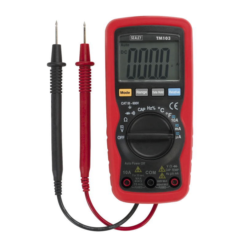 Sealey 11-Function Digital Multimeter TM103 600V AC/DC