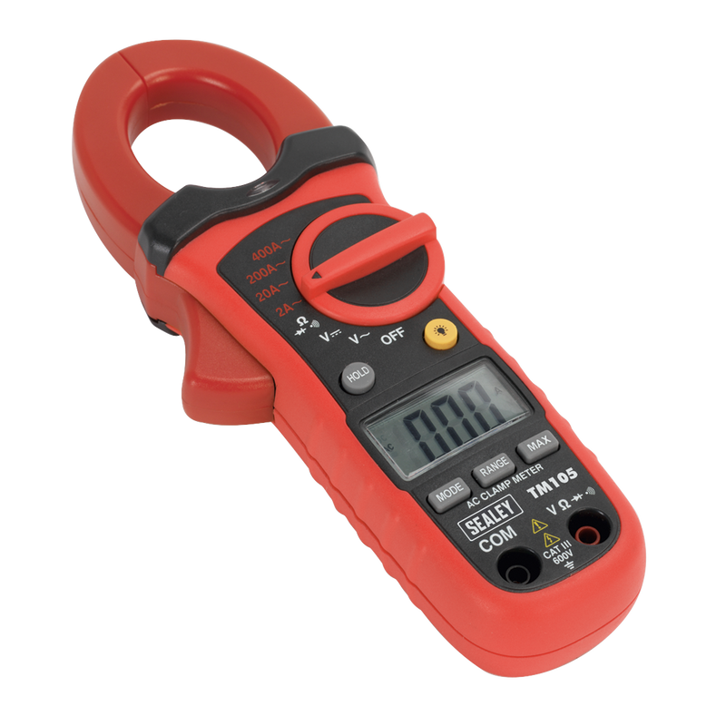Sealey 6-Function Digital Clamp Meter TM105 600V AC/DC