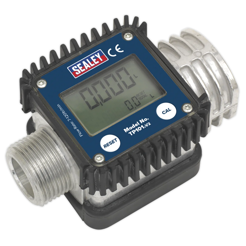 Sealey Digital Diesel & Fluid Flow Meter TP101 7-120L/min
