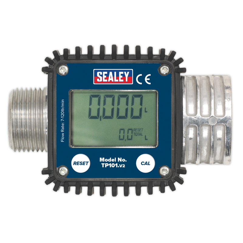 Sealey Digital Diesel & Fluid Flow Meter TP101 7-120L/min