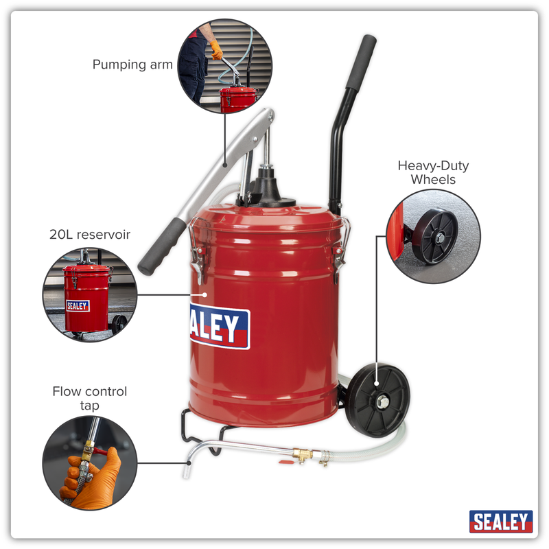 Sealey Mobile Gear Oil Dispensing Unit 20L