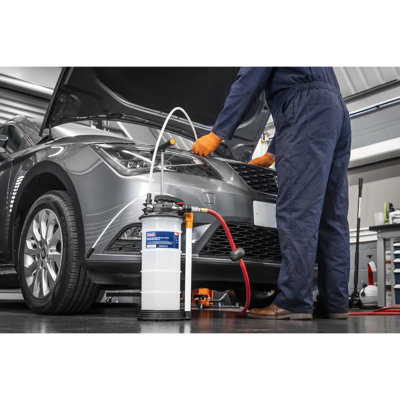 Sealey 4L Manual/Air Vacuum Oil & Fluid Extractor Pump