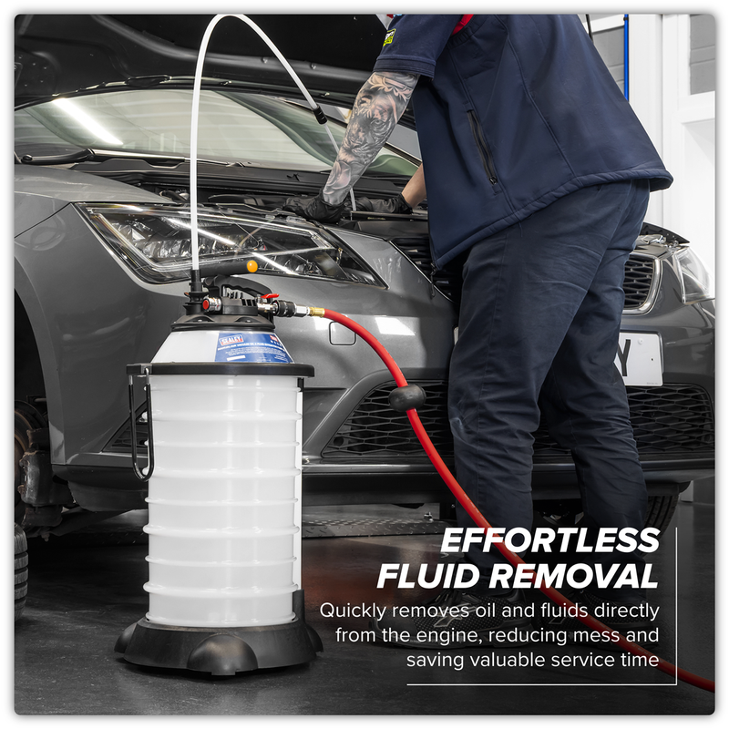 Sealey Manual Air Vacuum Oil & Fluid Extractor Pump 18L