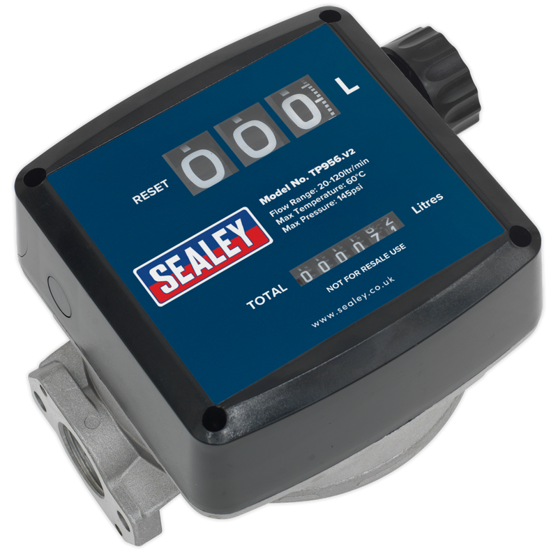 Sealey Diesel & Fluid Flow Meter TP956 20-120L/min