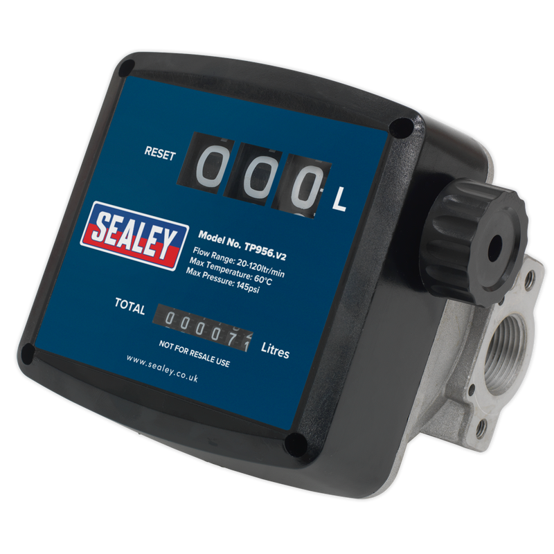 Sealey Diesel & Fluid Flow Meter TP956 20-120L/min