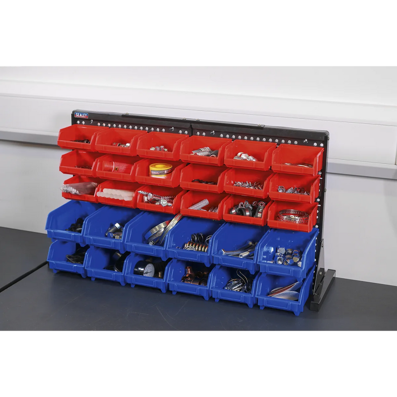 Sealey Bench Mounting Bin Storage System TPS1218 with 30 Bins
