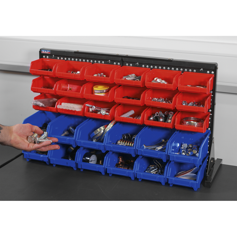 Sealey Bench Mounting Bin Storage System TPS1218 with 30 Bins