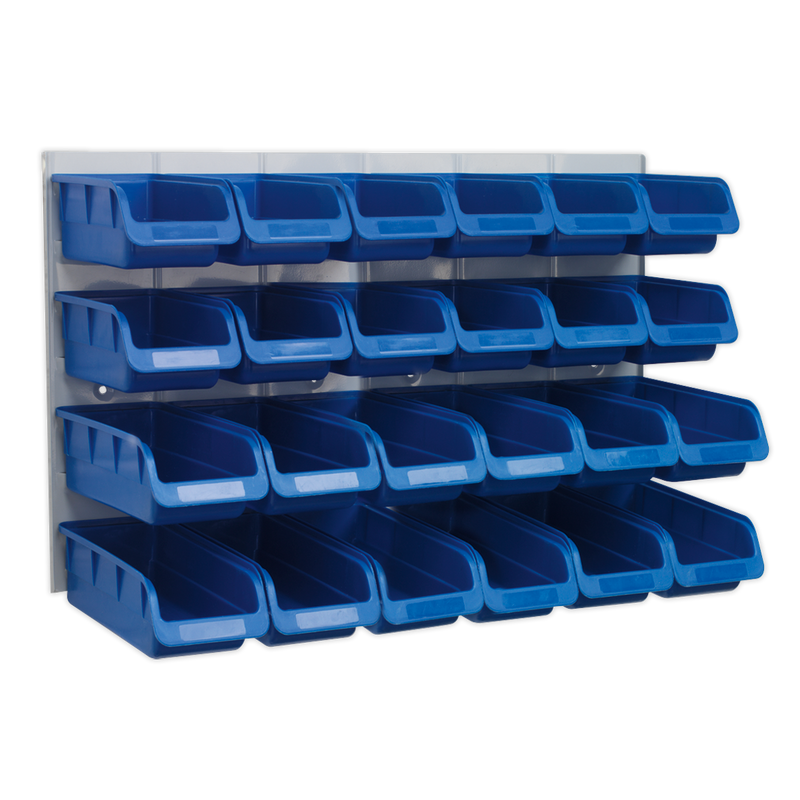 Sealey Bin & Panel Combination 24 Bins - Blue