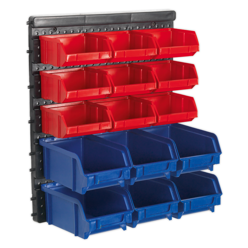 Sealey Wall Mounting Bin Storage System TPS1569WM with 15 Bins