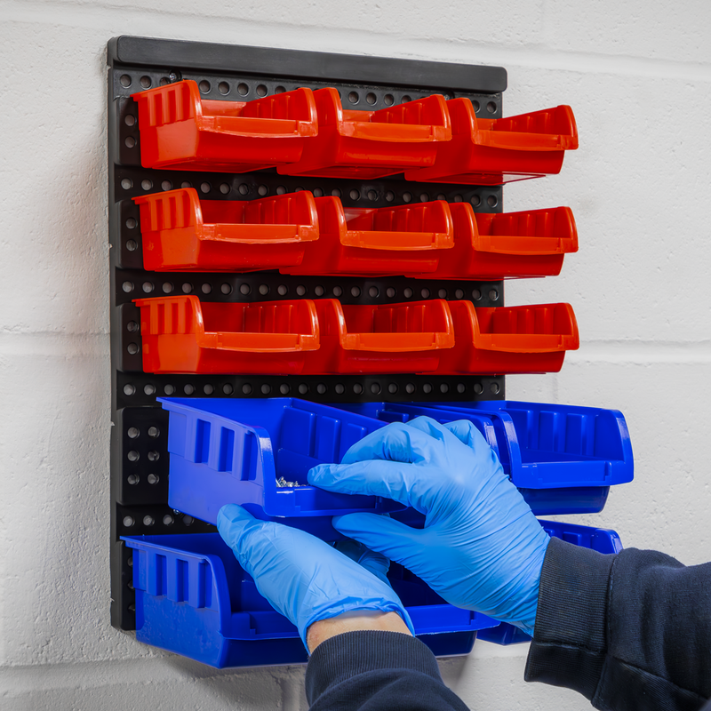 Sealey Wall Mounting Bin Storage System TPS1569WM with 15 Bins
