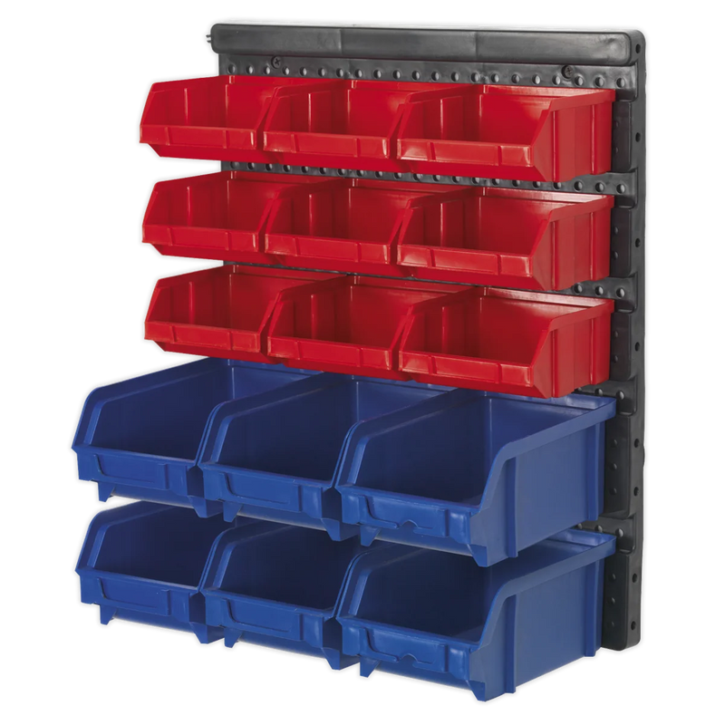Sealey Wall Mounting Bin Storage System TPS1569WM with 15 Bins