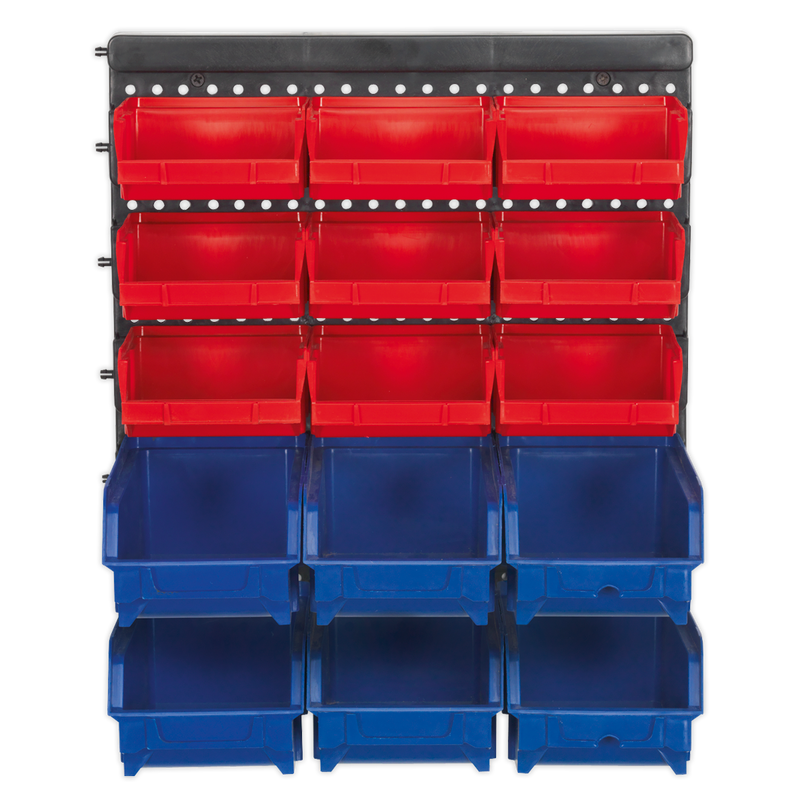Sealey Wall Mounting Bin Storage System TPS1569WM with 15 Bins