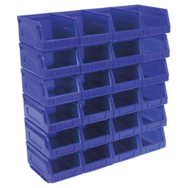 Sealey Plastic Storage Bin 105x165x85mm Blue - Pack of 24
