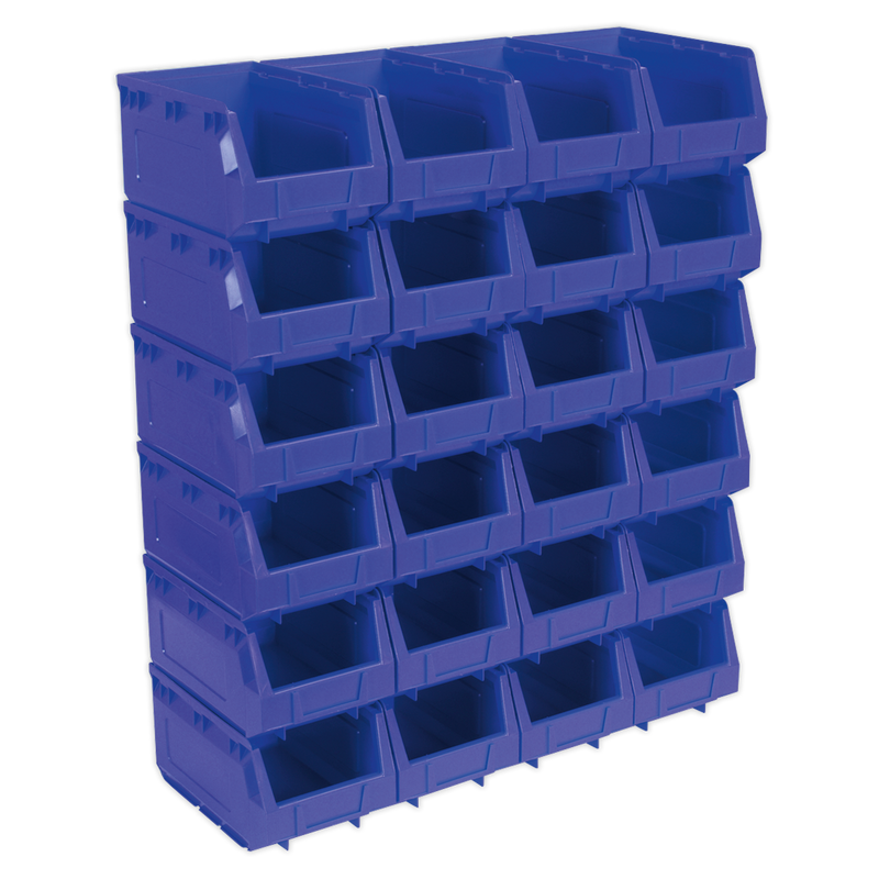 Sealey Plastic Storage Bin 150x240x130mm Blue - Pack of 24