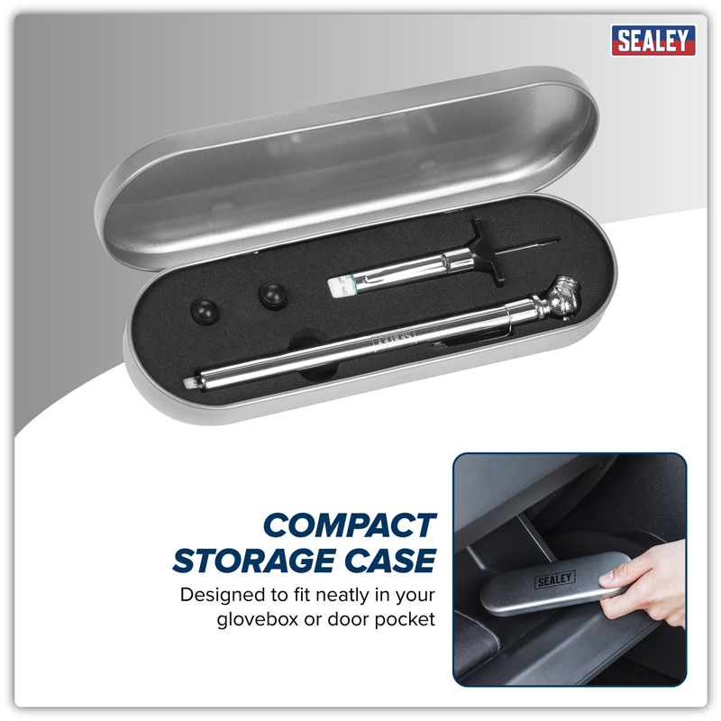 Sealey Tyre Pressure & Tread Depth Gauge Set 2 Piece 5-50psi