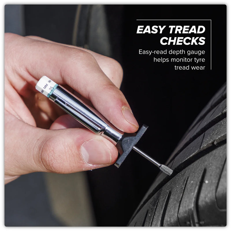 Sealey Tyre Pressure & Tread Depth Gauge Set 2 Piece 5-50psi