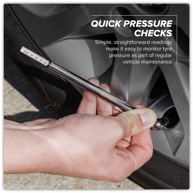 Sealey Tyre Pressure & Tread Depth Gauge Set 2 Piece 5-50psi