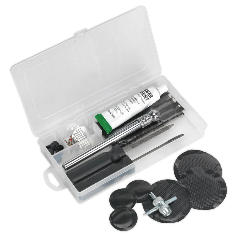 Sealey Temporary Puncture Repair Kit TST09 with Tyre Pressure Gauge