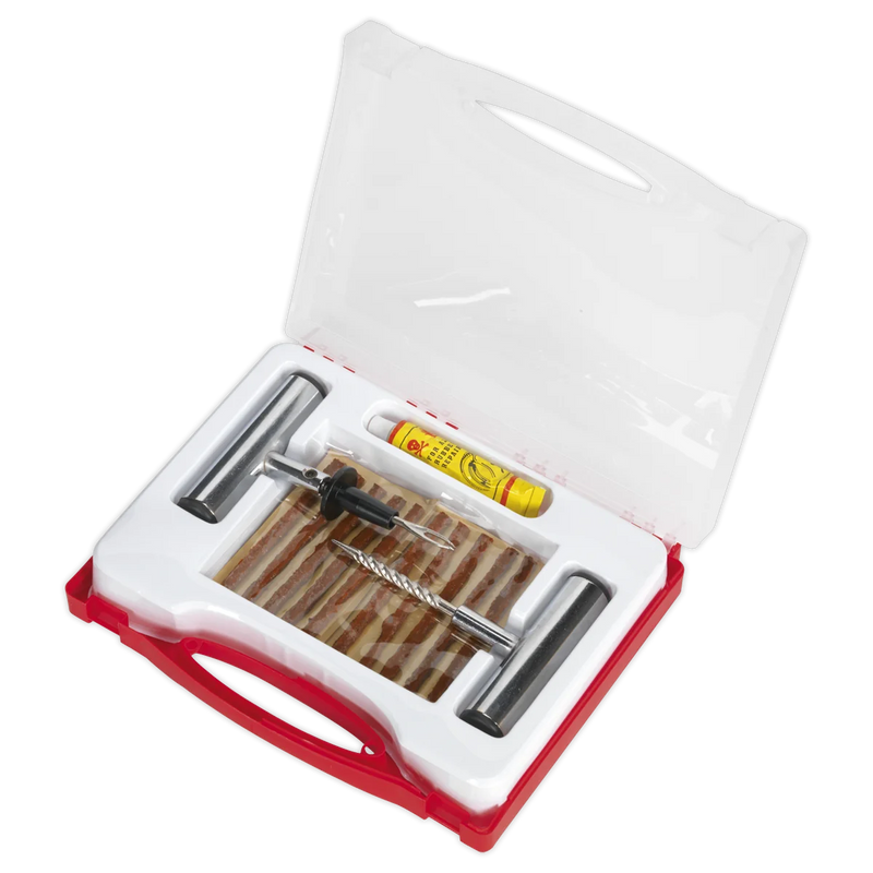 Sealey TST10 Puncture Repair Kit for Tubeless Tyres - 30 Strips & Glue