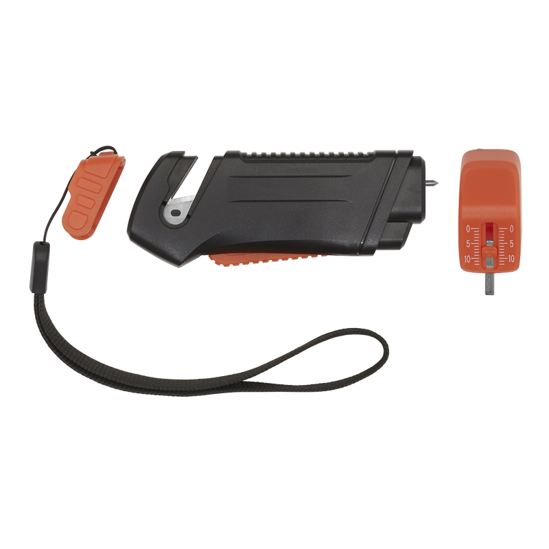 Sealey Emergency Breakout Tool TST19 with Tyre Tread Depth Gauge